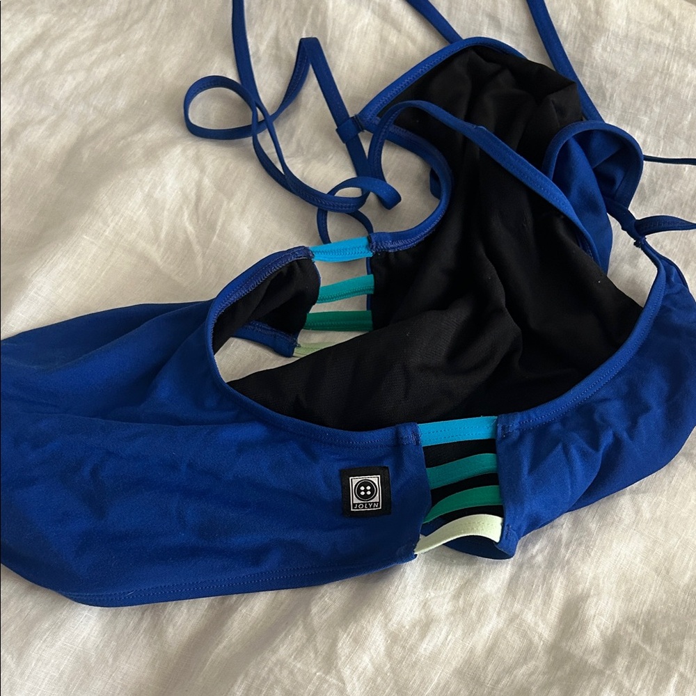 Jolyn Clothing Blue and Black Swimwear